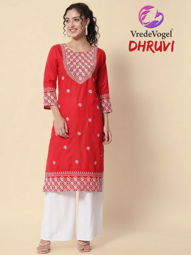 Vredevogel Dhruvi Fancy Wear Latest Designer Cotton Kurti Collection